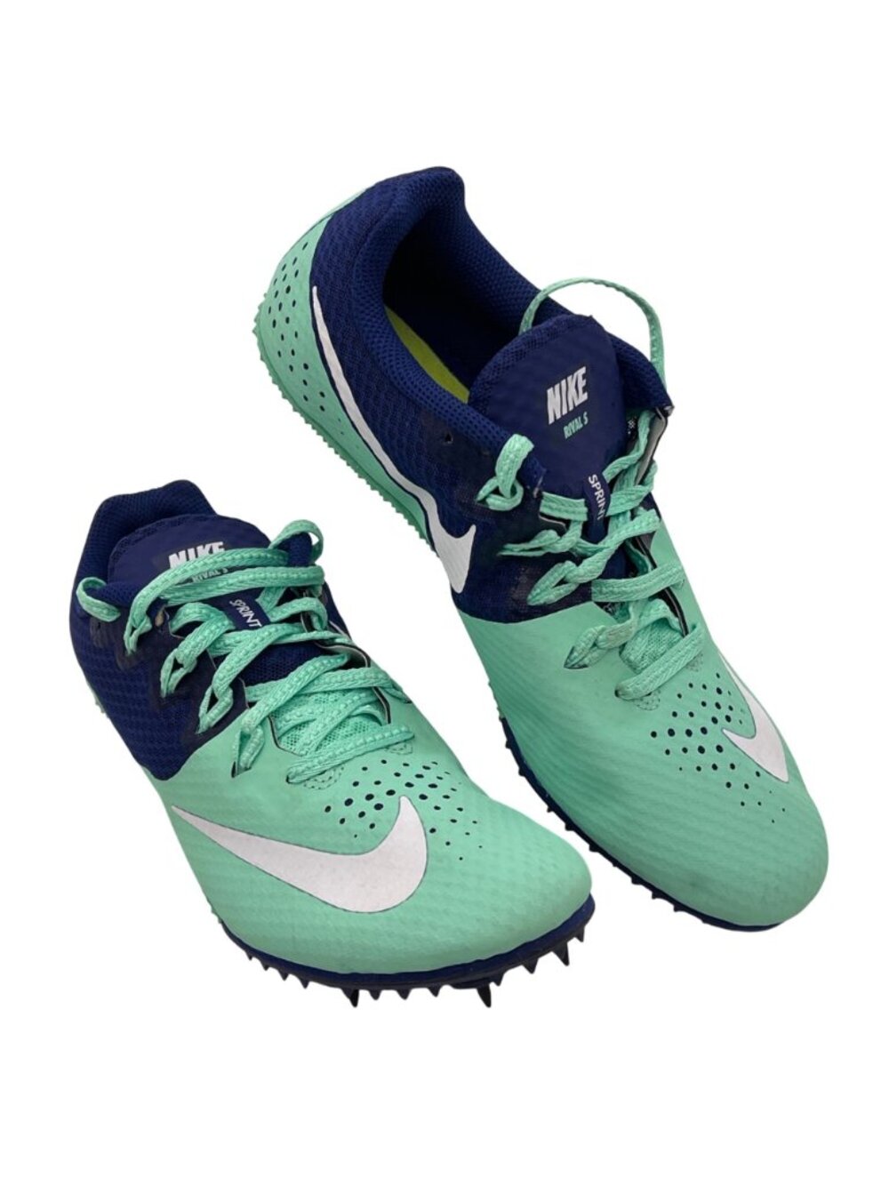 Nike Rival S Racing Sprint Track Spike Shoes Womens US 8 EU 39 Mint Green & Navy - Picture 7 of 16